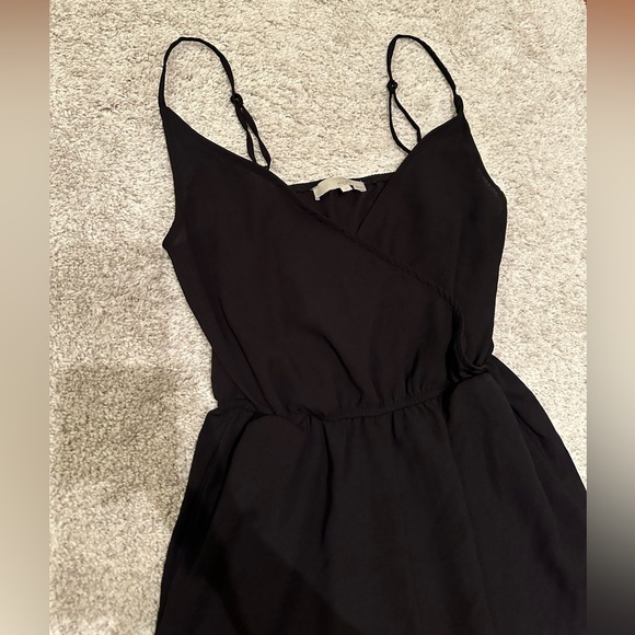 Monk & Lou - Cropped Wide Leg Jumpsuit Romper - Size Small - Black - Picture 2 of 7